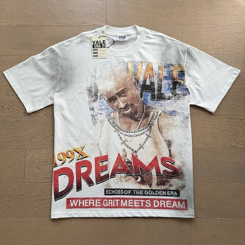 Retro Print Trendy High Street Style Men's T-shirt