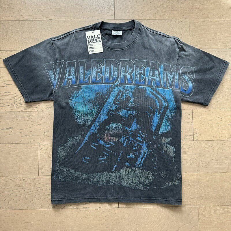 Retro Print Trendy High Street Style Men's T-shirt