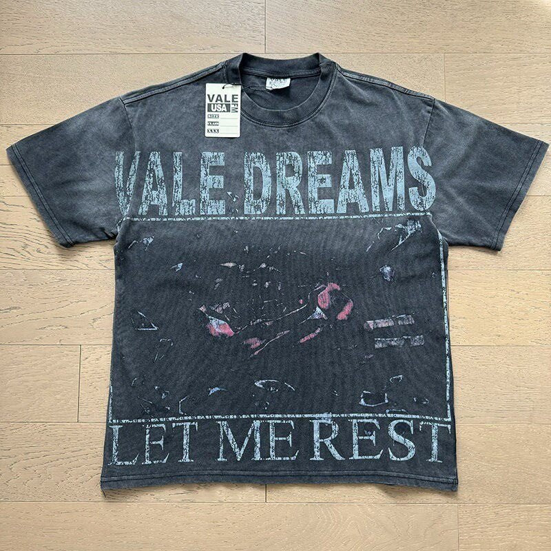 Retro Print Trendy High Street Style Men's T-shirt