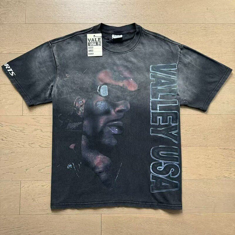 Retro Print Trendy High Street Style Men's T-shirt