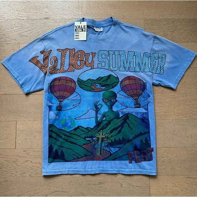 Retro Print Trendy High Street Style Men's T-shirt
