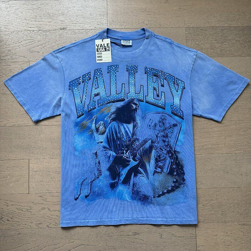 Retro Print Trendy High Street Style Men's T-shirt