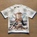 Retro Print Trendy High Street Style Men's T-shirt