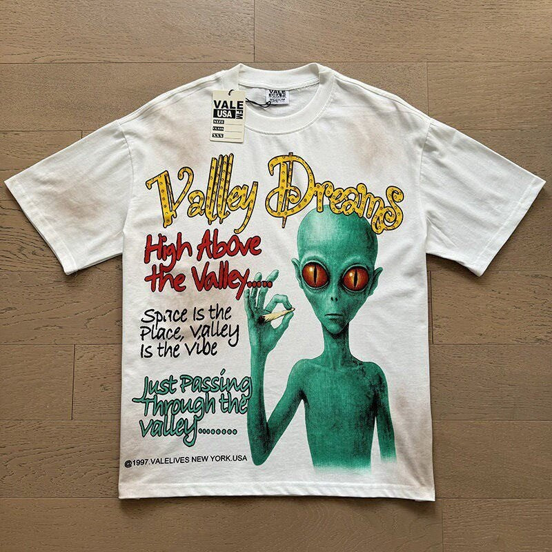 Retro Print Trendy High Street Style Men's T-shirt