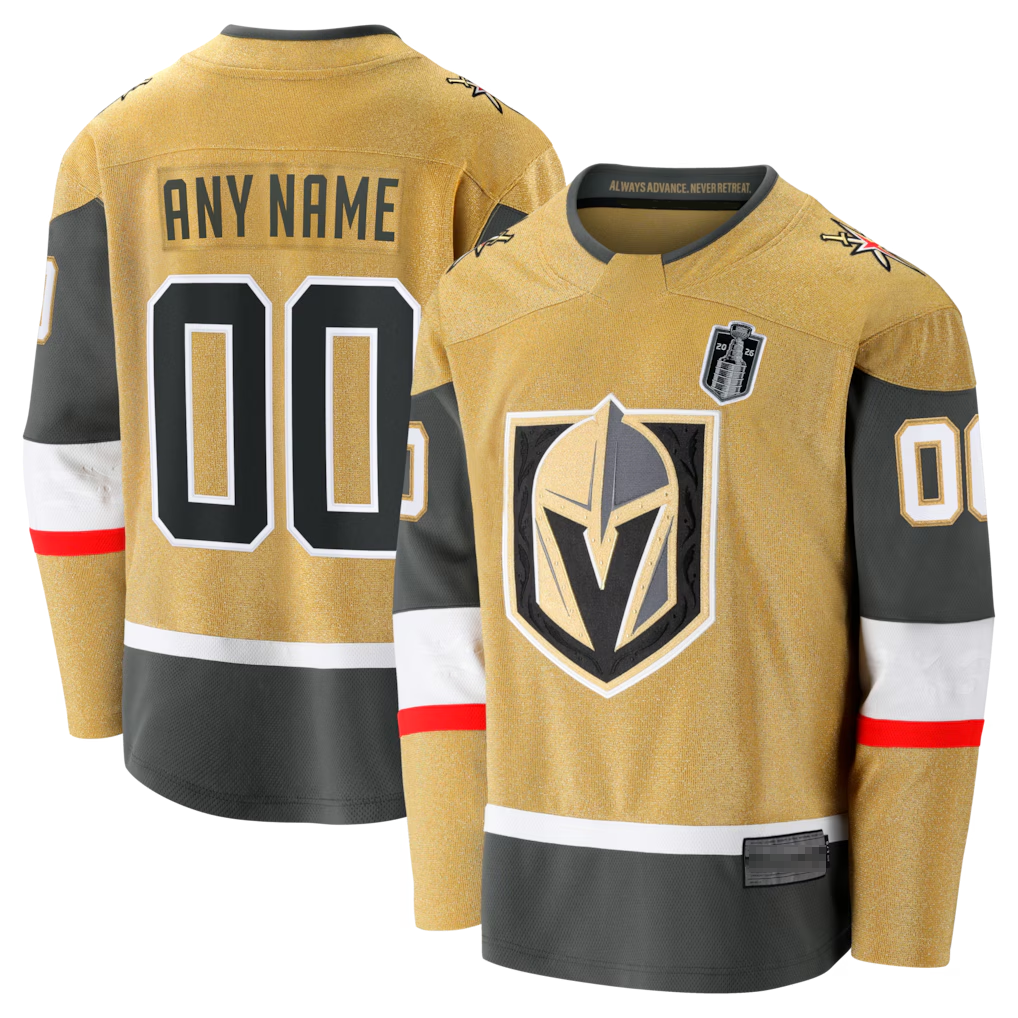 Renely Custom VG.Knights Gold 2026 Stanley Cup Final Breakaway Jerseys