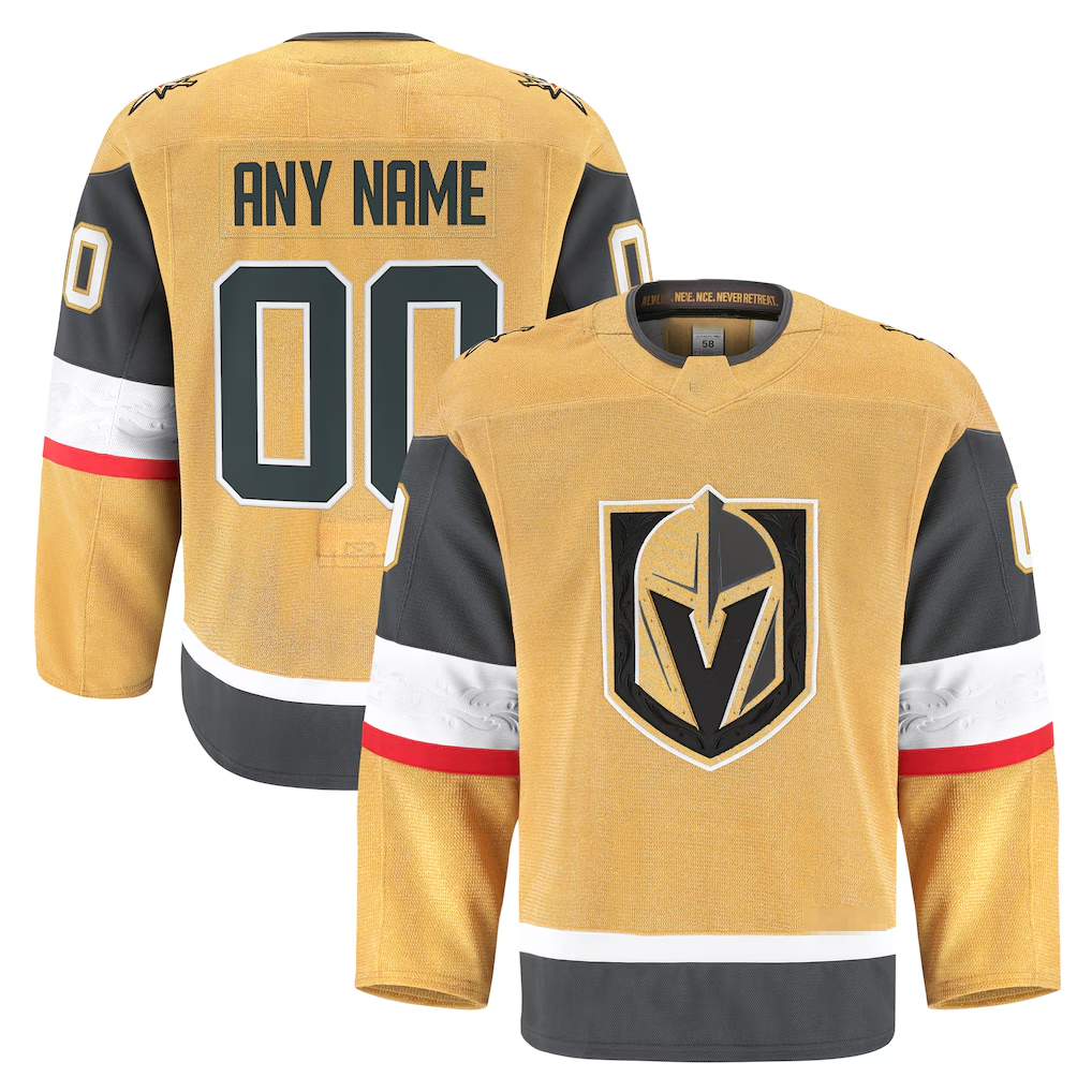 Renely Custom VG.Knights Gold Home Authentic Pro Jerseys