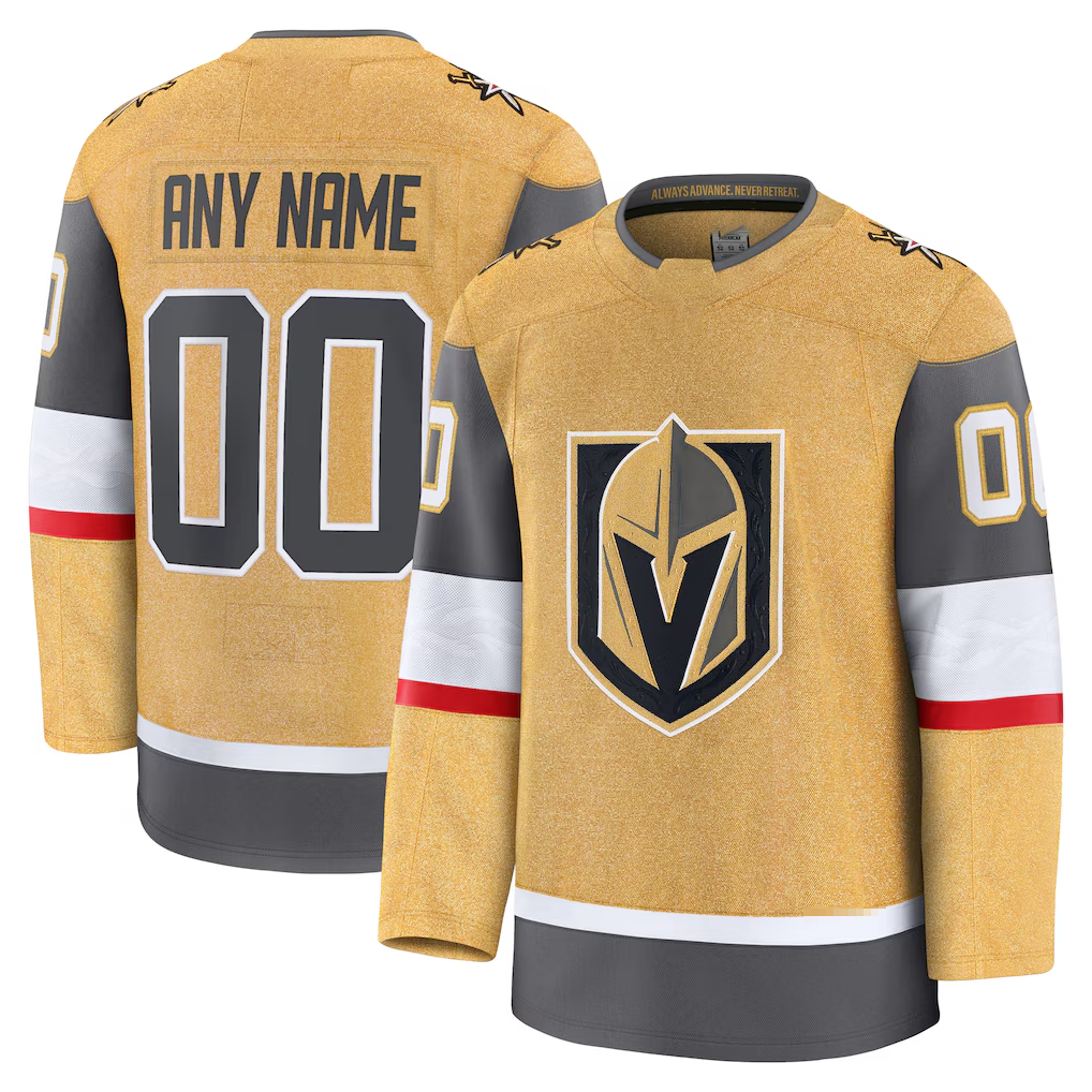 Renely Custom VG.Knights Gold Home Premium Jerseys