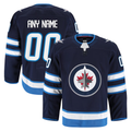 Renely Custom W.Jets Navy Home Authentic Pro Jerseys