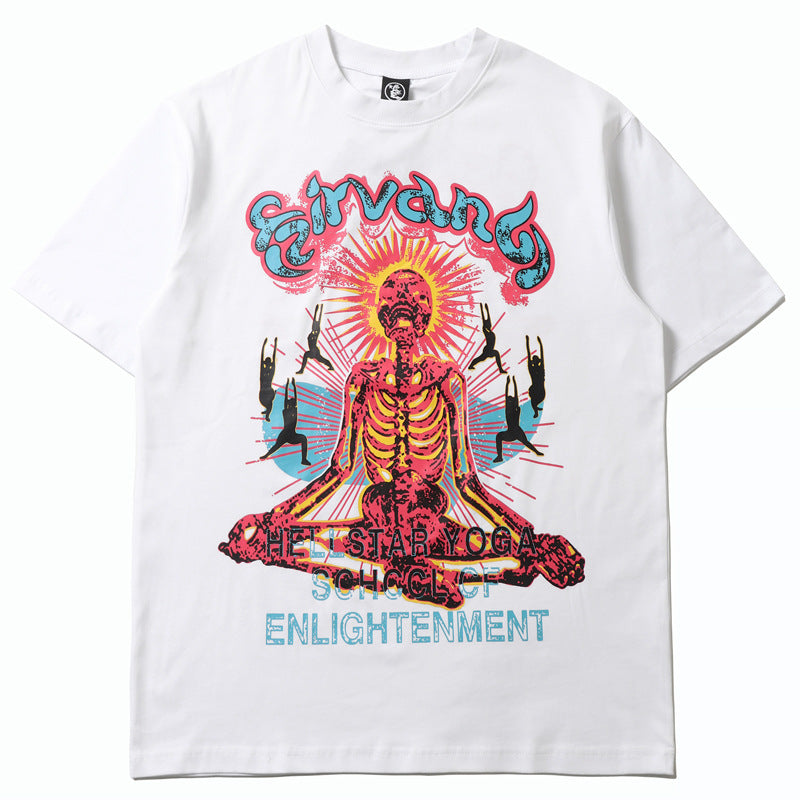 2026 American High Street New Style Short-sleeved Skull T-shirt