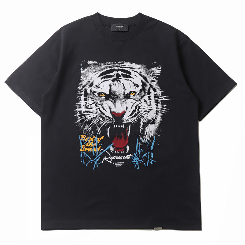 2026 American High Street New Style Short-sleeved Tiger T-shirt